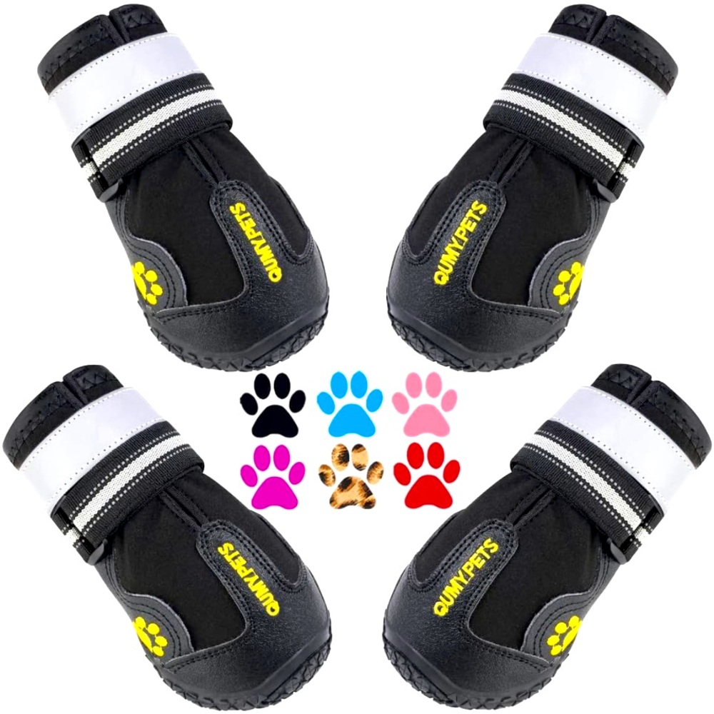 New QUMY Dog Shoes for Large Dogs, Medium Dog Boots & Paw Protectors for Winter